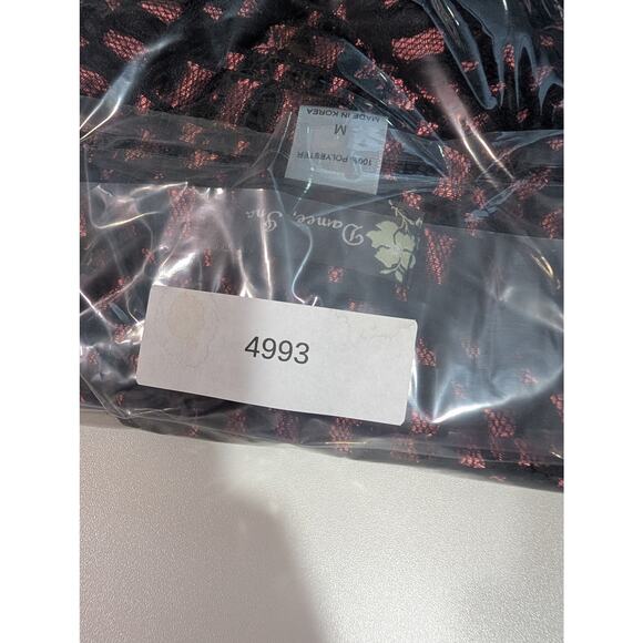 Damee Jacket Womens Medium Pink Black Open Knit Lightweight Career - Picture 9 of 9